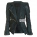 Victoria Beckham Marc-Jacob Women Green Leather Jacket