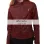Ladies Burgundy Forever 21 Quilted Bomber Biker Jacket