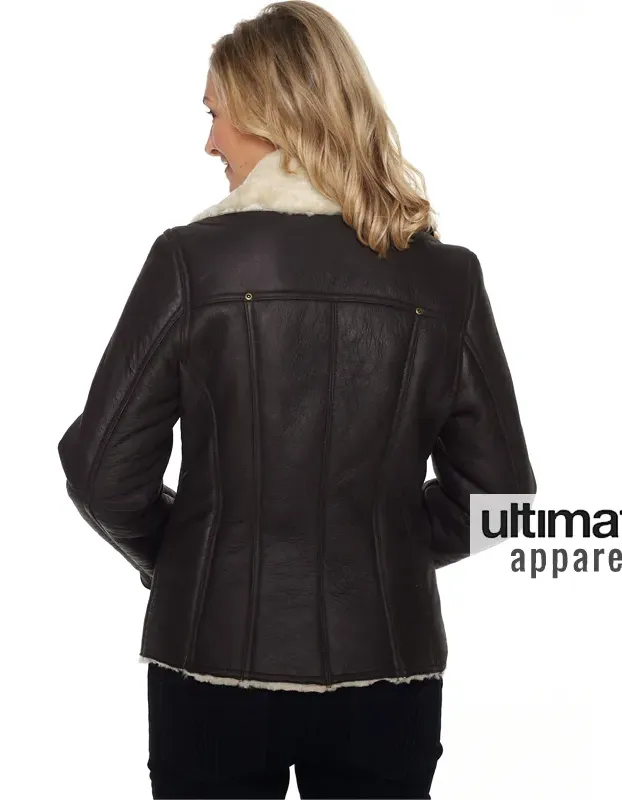 Women Shearling Winter Flying Fur Black Jacket Women Shearling Winter Flying Fur Black Jacket