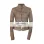 Rick Owens Style Women's Distressed Brown Motorcycle Jacket