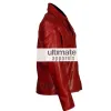 Women's Brando Style Slim-Fit Red Motorcycle Jacket Women's Brando Style Slim-Fit Red Motorcycle Jacket