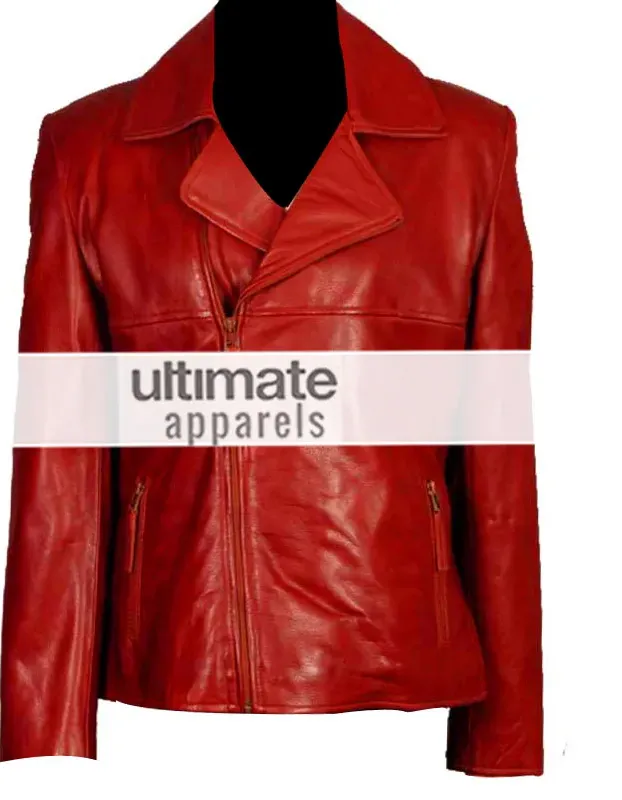 Women's Brando Style Slim-Fit Red Motorcycle Jacket Women's Brando Style Slim-Fit Red Motorcycle Jacket