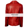 Women's Brando Style Slim-Fit Red Motorcycle Jacket Women's Brando Style Slim-Fit Red Motorcycle Jacket