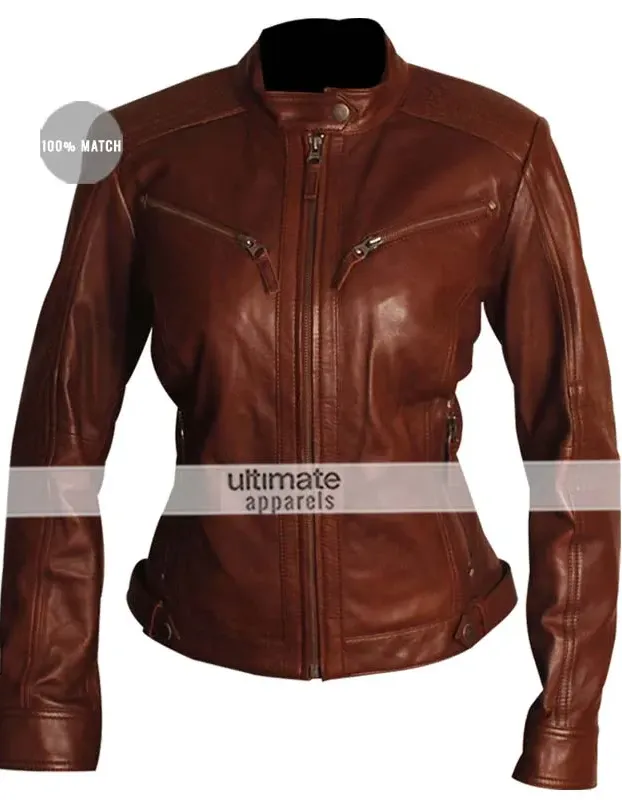 Designers Female Brown Motorcycle Leather Jacket