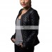 Sophia Bush Stylish Quilted Black Leather Jacket