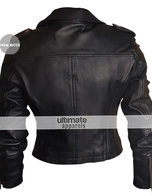 Designers Female Short Black Casual Biker Jacket