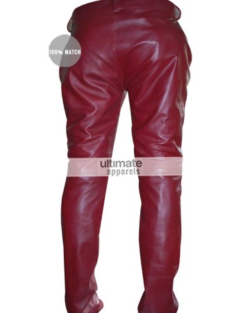 Kylie Jenner Burgundy Maroon Women Leather Pants Kylie Jenner Burgundy Maroon Women Leather Pants