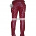 Kylie Jenner Burgundy Maroon Women Leather Pants