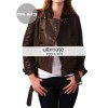 Scarlett Johansson Brown Jacket In Captain America Winter Soldier 