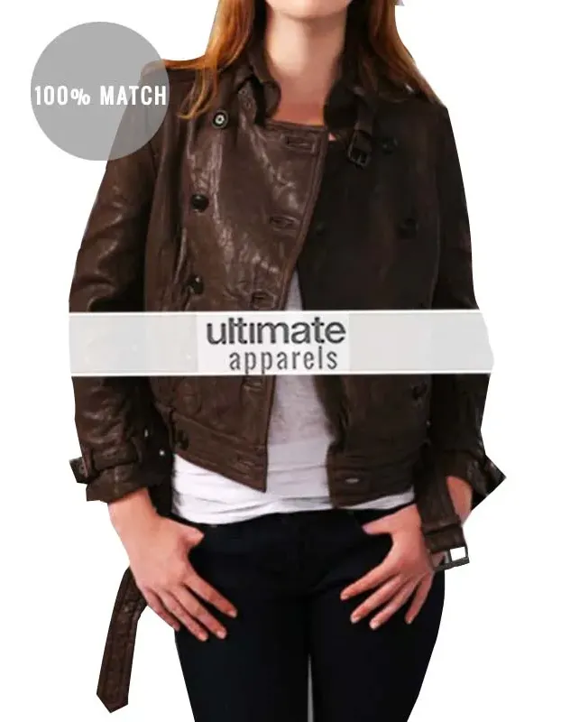Scarlett Johansson Brown Jacket In Captain America Winter Soldier 