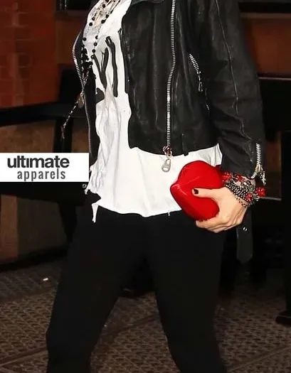 Christina Aguilera Designers Black Leather Jacket