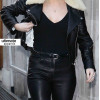 Ellie Goulding Black Jacket Clothing With Fur Collar