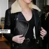 Ellie Goulding Black Jacket Clothing With Fur Collar Ellie Goulding Black Jacket Clothing With Fur Collar