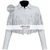 Ferris Bueller's Day Off Sloane Peterson White Fringe Jacket