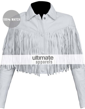 Ferris Bueller's Day Off Sloane Peterson White Fringe Jacket