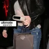 Kate Hudson Black Quilted Biker Leather Jacket