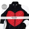 Kylie Minogue Red Heart Timebomb Black & White Motorcycle Jacket Kylie Minogue Red Heart Timebomb Black & White Motorcycle Jacket