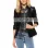 Ladies Elizabeth and James Black Leather Blazer