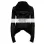Rihanna Womens Black Shearling Asymmetrical Zipper Jacket