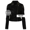 WWE Paige NXT Black Studded Black Biker Ladies Jacket