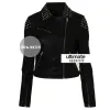 WWE Paige NXT Black Studded Black Biker Ladies Jacket WWE Paige NXT Black Studded Black Biker Ladies Jacket