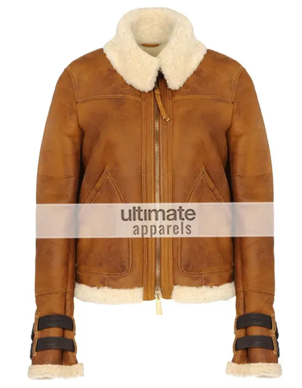 Women Dsquared Shearling Aviator Brown Jacket Women Dsquared Shearling Aviator Brown Jacket