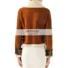 Women Dsquared Shearling Aviator Brown Jacket Women Dsquared Shearling Aviator Brown Jacket