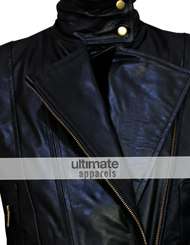 Brando Women's Black Body Fitted Motorcycle Leather Jacket Brando Women's Black Body Fitted Motorcycle Leather Jacket