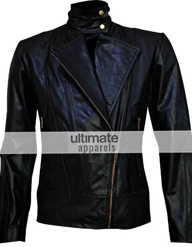 Brando Women's Black Body Fitted Motorcycle Leather Jacket Brando Women's Black Body Fitted Motorcycle Leather Jacket