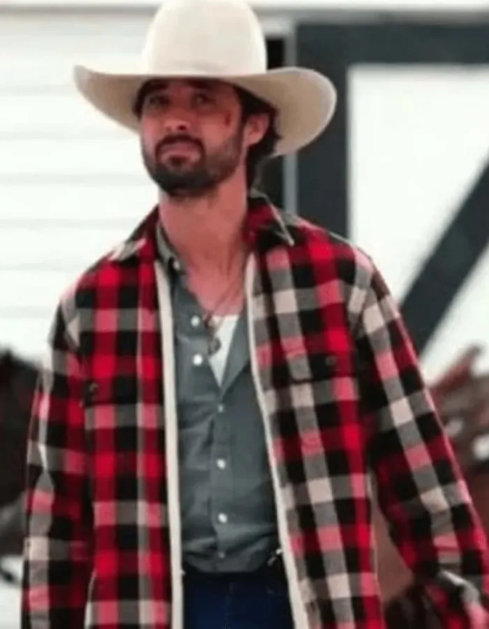Yellowstone Ryan (Bingham Walker) Cotton Checked Jacket Yellowstone Ryan (Bingham Walker) Cotton Checked Jacket